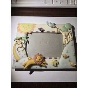 Jungle Themed 3d Picture Frame Holds 4x6 Picture Vtg 2003